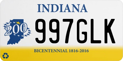 IN license plate 997GLK