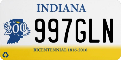 IN license plate 997GLN