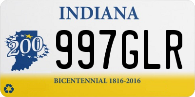 IN license plate 997GLR