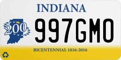 IN license plate 997GMO