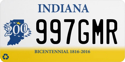 IN license plate 997GMR