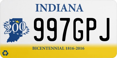 IN license plate 997GPJ