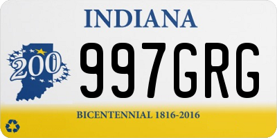 IN license plate 997GRG
