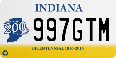 IN license plate 997GTM