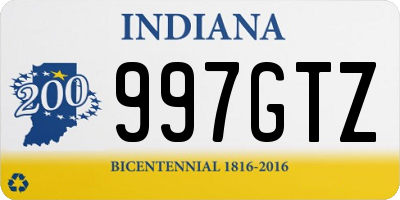 IN license plate 997GTZ