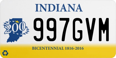 IN license plate 997GVM