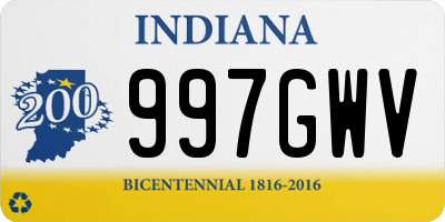IN license plate 997GWV
