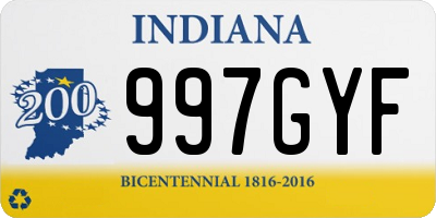 IN license plate 997GYF