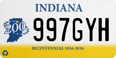 IN license plate 997GYH