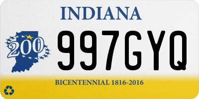 IN license plate 997GYQ