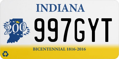 IN license plate 997GYT