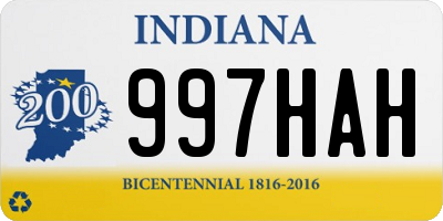 IN license plate 997HAH