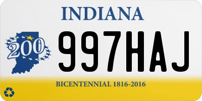 IN license plate 997HAJ