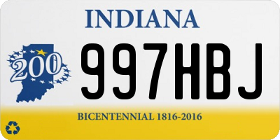 IN license plate 997HBJ