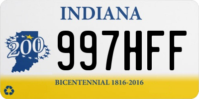 IN license plate 997HFF