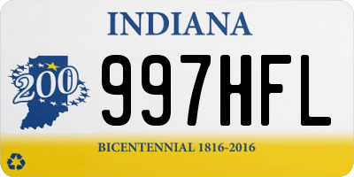 IN license plate 997HFL