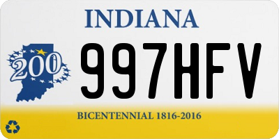 IN license plate 997HFV