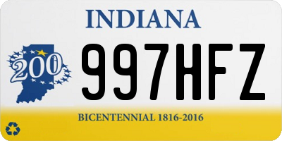 IN license plate 997HFZ