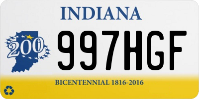 IN license plate 997HGF