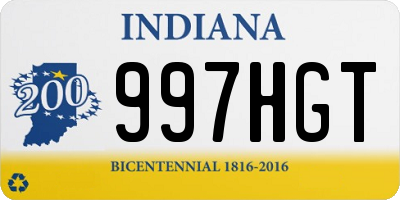 IN license plate 997HGT