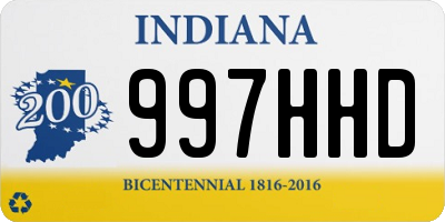 IN license plate 997HHD