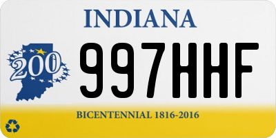 IN license plate 997HHF