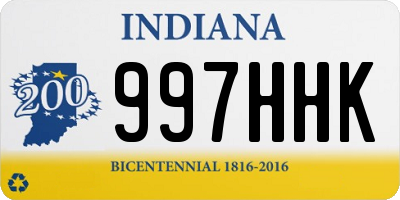 IN license plate 997HHK