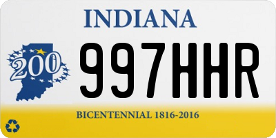 IN license plate 997HHR