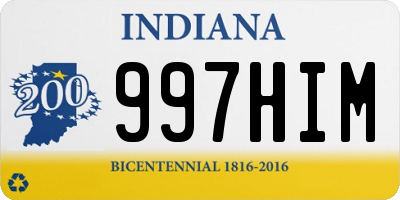 IN license plate 997HIM