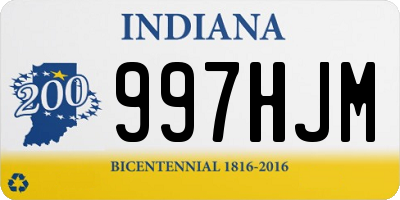 IN license plate 997HJM