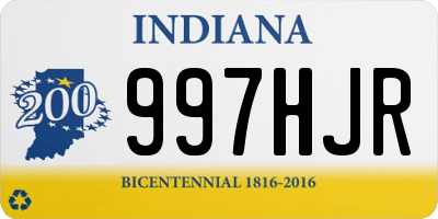 IN license plate 997HJR