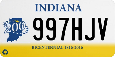 IN license plate 997HJV