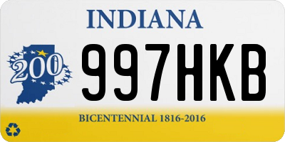 IN license plate 997HKB