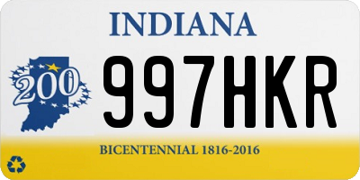 IN license plate 997HKR