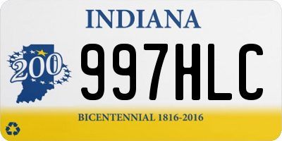 IN license plate 997HLC