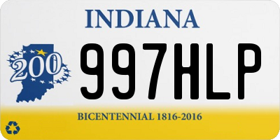 IN license plate 997HLP