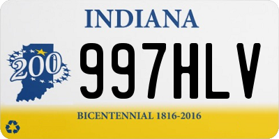 IN license plate 997HLV