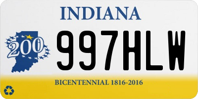 IN license plate 997HLW