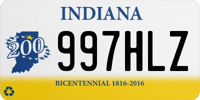 IN license plate 997HLZ