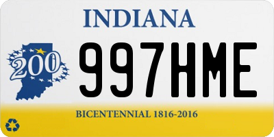 IN license plate 997HME