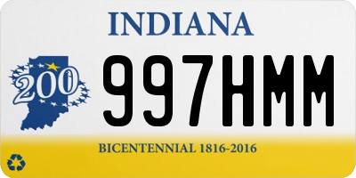 IN license plate 997HMM