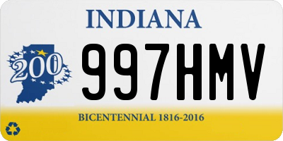 IN license plate 997HMV