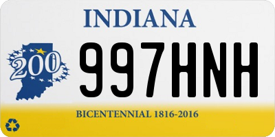 IN license plate 997HNH