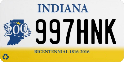 IN license plate 997HNK