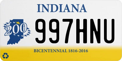 IN license plate 997HNU