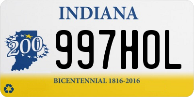 IN license plate 997HOL