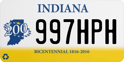 IN license plate 997HPH