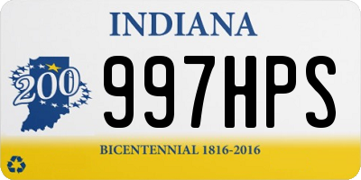 IN license plate 997HPS