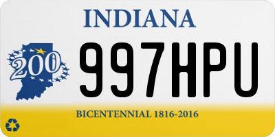 IN license plate 997HPU