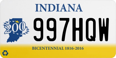 IN license plate 997HQW